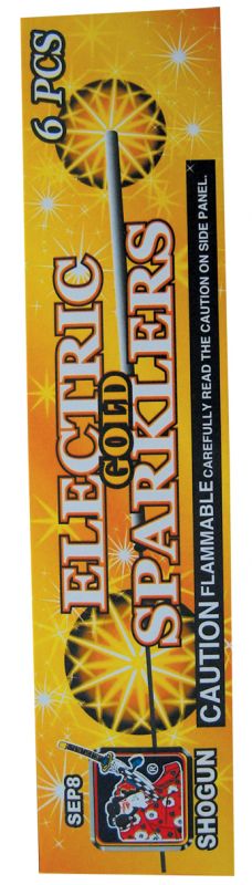 ELECTRIC GOLD SPARKLERS 7"